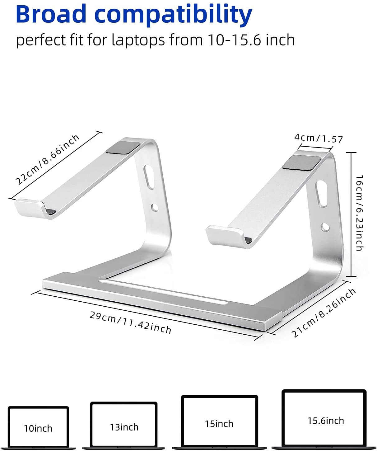 Stand for Laptop, Aluminium Stand Laptop Riser, Ergonomic Laptop Holder Compatible with MacBook Air Pro, Dell XPS, More 10-17 Inch Laptops Work from Home, Amazon Platform Banned